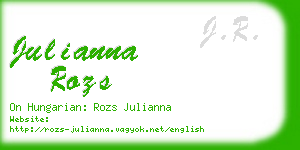 julianna rozs business card